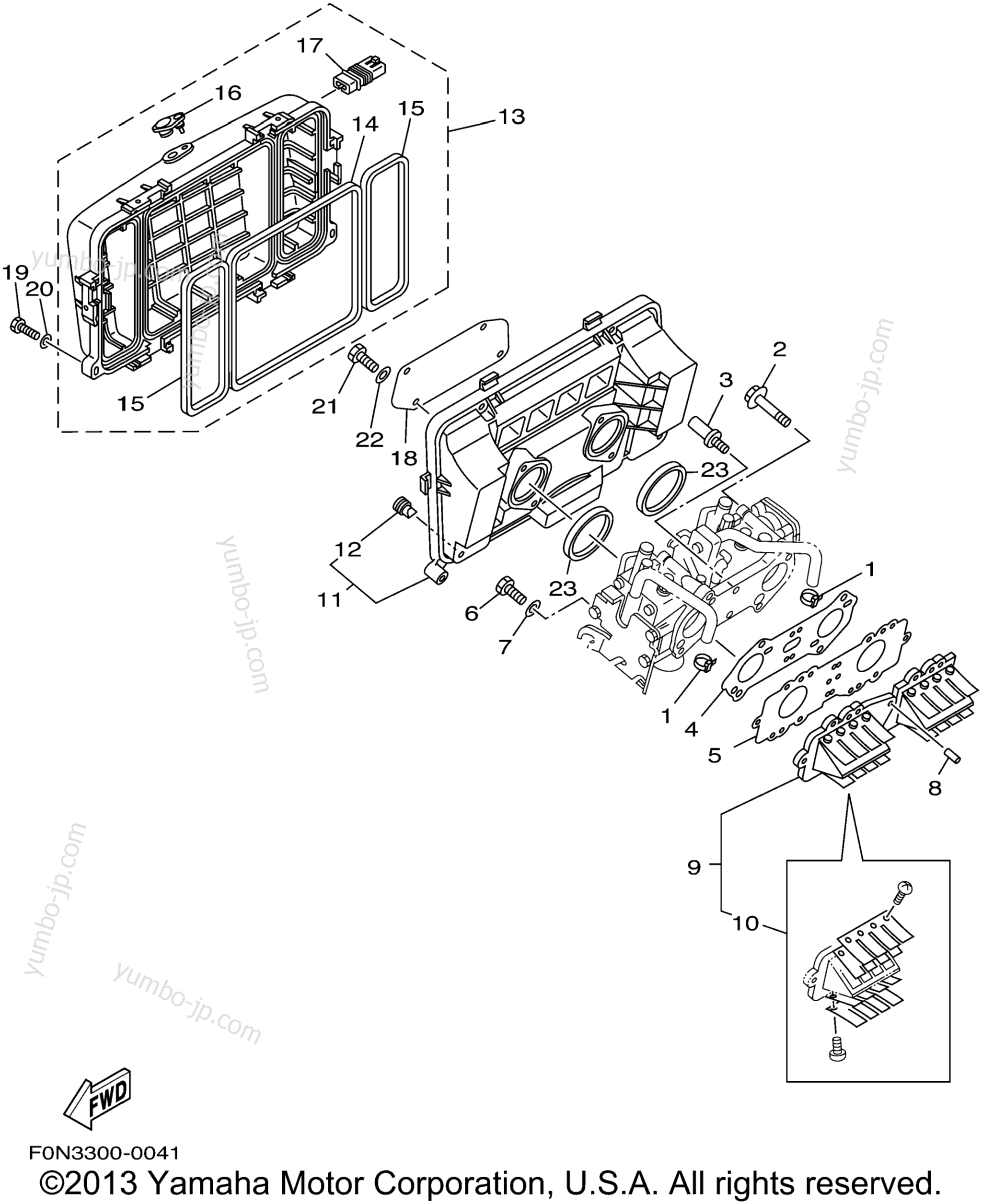 Intake для гидроциклов YAMAHA GP800R (GP800AZ) 2001 г.