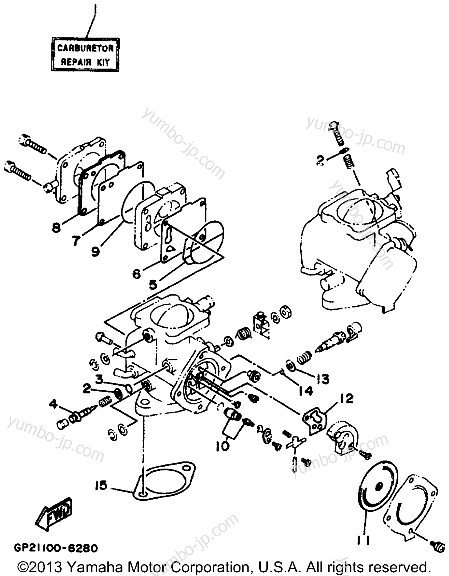 Repair Kit 2 для гидроциклов YAMAHA WAVE BLASTER II (WB760V) 1997 г.