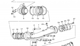 Exhaust 1 для гидроцикла YAMAHA VX DELUXE (VX1100BL)2012 г. 