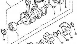 Crankshaft - Piston для гидроцикла YAMAHA SUPER JET (SJ650R)1993 г. 