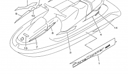 Graphic Tool для гидроцикла YAMAHA WAVEVENTURE 700 (WVT700W)1998 г. 