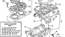 Crankcase Cylinder для гидроцикла YAMAHA WAVERUNNER LX (WR650R)1993 г. 