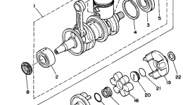 Crankshaft - Piston для гидроцикла YAMAHA FX-1 (FX700S)1994 г. 