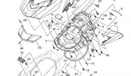 Engine Hatch 2 для гидроцикла YAMAHA WAVE RUNNER FX SHO (FA1800P)2015 г. 