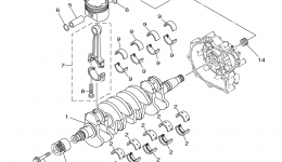 Crankshaft & Piston для гидроцикла YAMAHA FX CRUISER HO (FB1800AM)2013 г. 