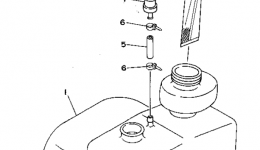 Oil Tank (For Oil Injection) для гидроцикла YAMAHA WAVE RAIDER (RA700S)1994 г. 