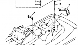 Seat Under Locker для гидроцикла YAMAHA WAVE BLASTER II (WB760V)1997 г. 