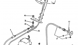 Устройство дистанционного управления / Кабеля для гидроцикла YAMAHA WAVE RUNNER VXR (WRB650S)1994 г. 