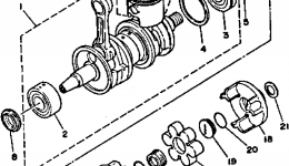 Crankshaft - Piston для гидроцикла YAMAHA WRB650P_FN1991 г. 