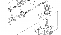 Crankshaft & Piston для гидроцикла YAMAHA WAVERUNNER V1 SPORT (VX1050DR)2016 г. 