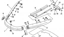 Gunwale - Mat для гидроцикла YAMAHA WAVE RUNNER III (WRA650Q)1992 г. 