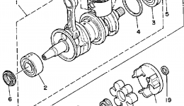 Crankshaft - Piston для гидроцикла YAMAHA WR650P1991 г. 