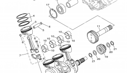 Crankshaft & Piston для гидроцикла YAMAHA VX CRUISER_VX1100BM VX DELUXE (VX1100AM)2013 г. 