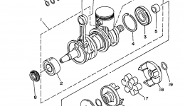 Crankshaft - Piston for гидроцикла YAMAHA WAVE RUNNER III (WRA700V)1997 year 