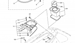 Seat & Under Locker for гидроцикла YAMAHA FX CRUISER SHO (FA1800AP)2015 year 