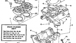 Crankcase - Cylinder for гидроцикла YAMAHA WR650P1991 year 