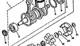 Crankshaft - Piston для гидроцикла YAMAHA WRB650Q_FN1992 г. 
