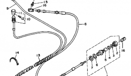 Устройство дистанционного управления / Кабеля для гидроцикла YAMAHA WAVE JAMMER (WJ500D)1990 г. 