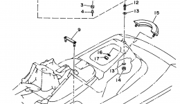 Seat - Under Locker для гидроцикла YAMAHA WAVE BLASTER II (WB760U)1996 г. 