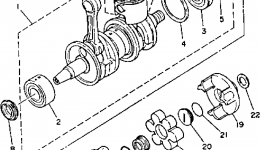 Crankshaft - Piston для гидроцикла YAMAHA WAVE RUNNER PRO VXR (WRB700R)1993 г. 