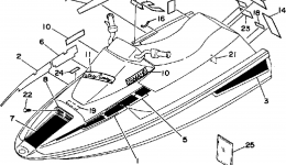 Graphic - Tool for гидроцикла YAMAHA WAVE RUNNER (WR500P)1991 year 