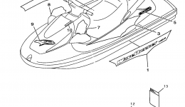 Graphic Tool for гидроцикла YAMAHA WAVE RUNNER GP1200 (GP1200V)1997 year 