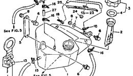OIL TANK для гидроцикла YAMAHA WAVE RUNNER III (WRA650R)1993 г. 