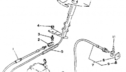 Устройство дистанционного управления / Кабеля для гидроцикла YAMAHA WAVE RUNNER VXR (WRB650R)1993 г. 