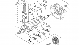 Crankshaft & Piston for гидроцикла YAMAHA FX CRUISER SHO (FA1800AN)2014 year 