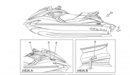 Important Labels for гидроцикла YAMAHA WAVERUNNER FZS (GX1800AN)2014 year 