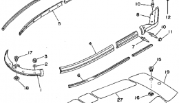 Gunwale - Mat for гидроцикла YAMAHA WAVE RAIDER (RA700S)1994 year 