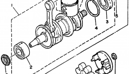 Crankshaft - Piston для гидроцикла YAMAHA WAVE RUNNER LX (WR650D)1990 г. 