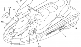 Graphic Tool для гидроцикла YAMAHA WAVE RUNNER XL760 (XL760X)1999 г. 