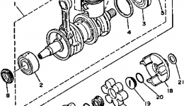 Crankshaft - Piston для гидроцикла YAMAHA WAVE RUNNER III (WRA650RA)1993 г. 