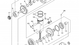 Crankshaft & Piston для гидроцикла YAMAHA WAVERUNNER SUPER JET (SJ700BP)2015 г. 