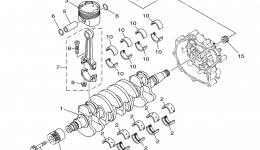 Crankshaft & Piston для гидроцикла YAMAHA FX CRUISER HO (FB1800AL)2012 г. 