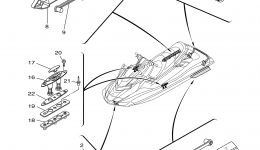 Hull & Deck 2 для гидроцикла YAMAHA FX CRUISER HO (FB1800AL)2012 г. 