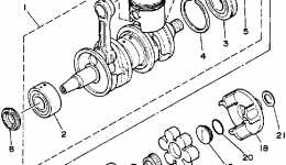 Crankshaft - Piston for гидроцикла YAMAHA SUPER JET (SJ650Q)1992 year 
