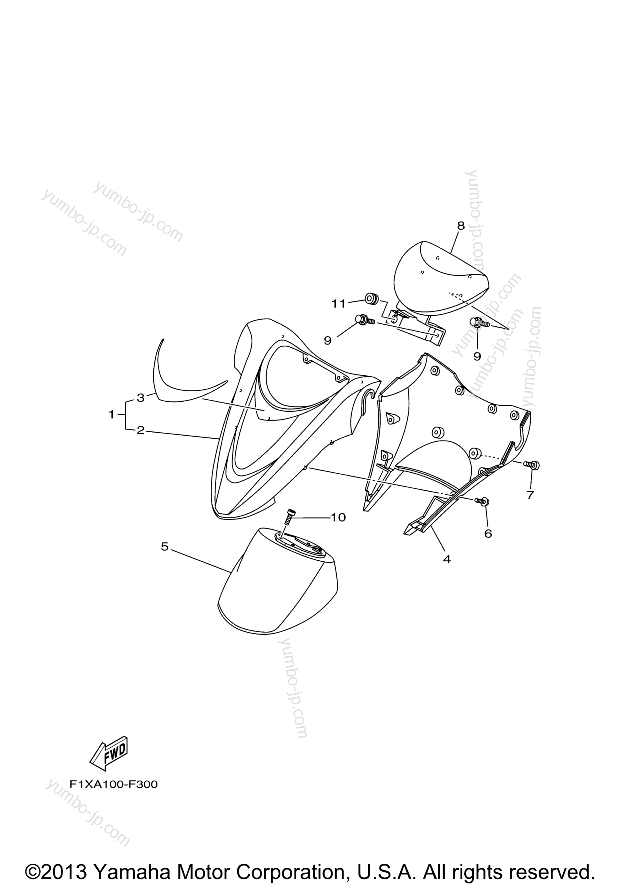 Steering 2 для гидроциклов YAMAHA FX CRUISER HIGH OUTPUT CA (FX1100ALG) CA 2008 г.