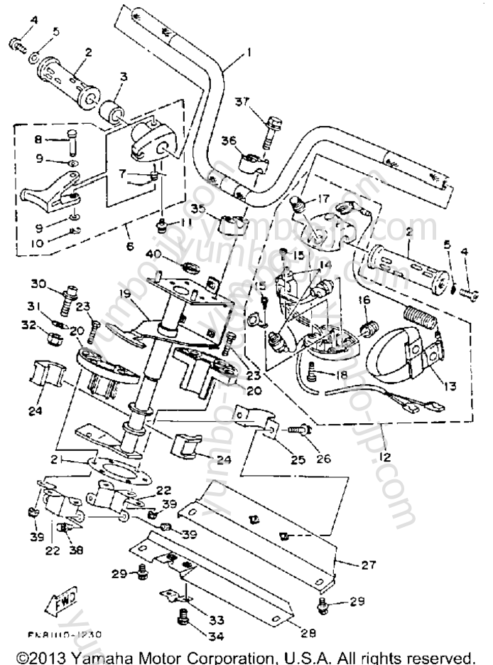 Steering 1 для гидроциклов YAMAHA WAVE RUNNER VXR (WRB650R) 1993 г.