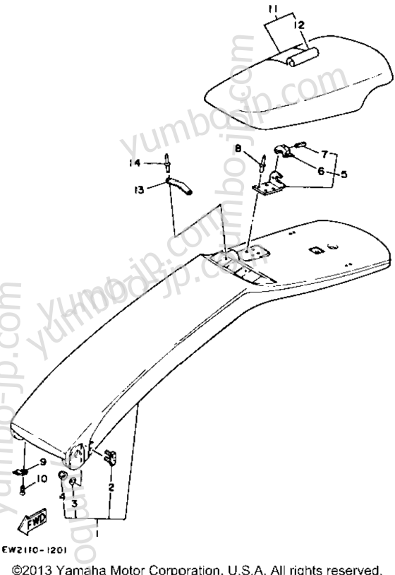 Steering Pole для гидроциклов YAMAHA SUPER JET (SJ650D) 1990 г.