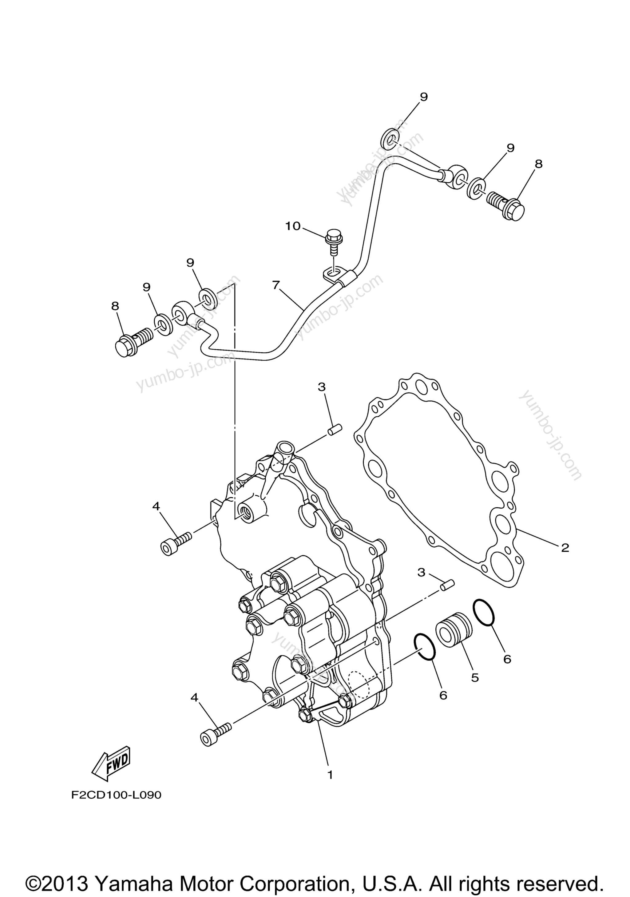 Масляный насос для гидроциклов YAMAHA WAVERUNNER FZR (GX1800M) 2013 г.