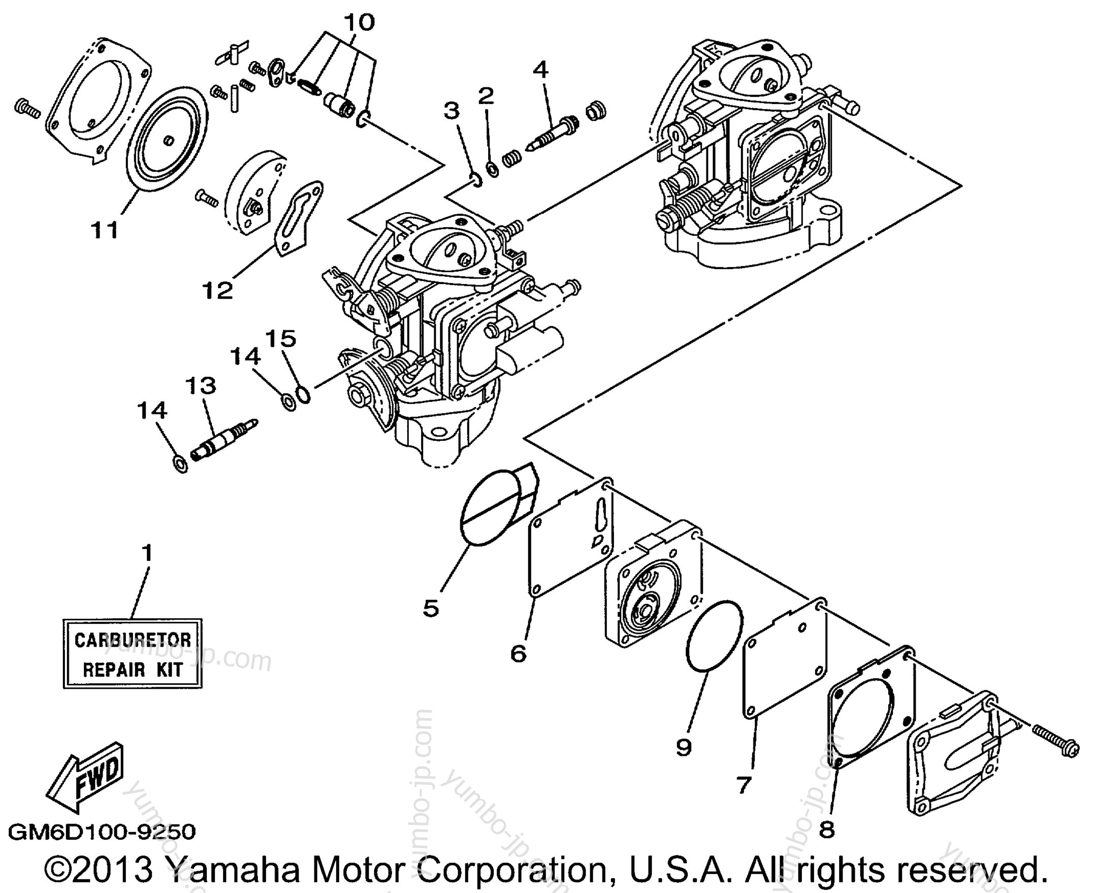 Repair Kit 2 for watercrafts YAMAHA SUPER JET (SJ700AX) 1999 year