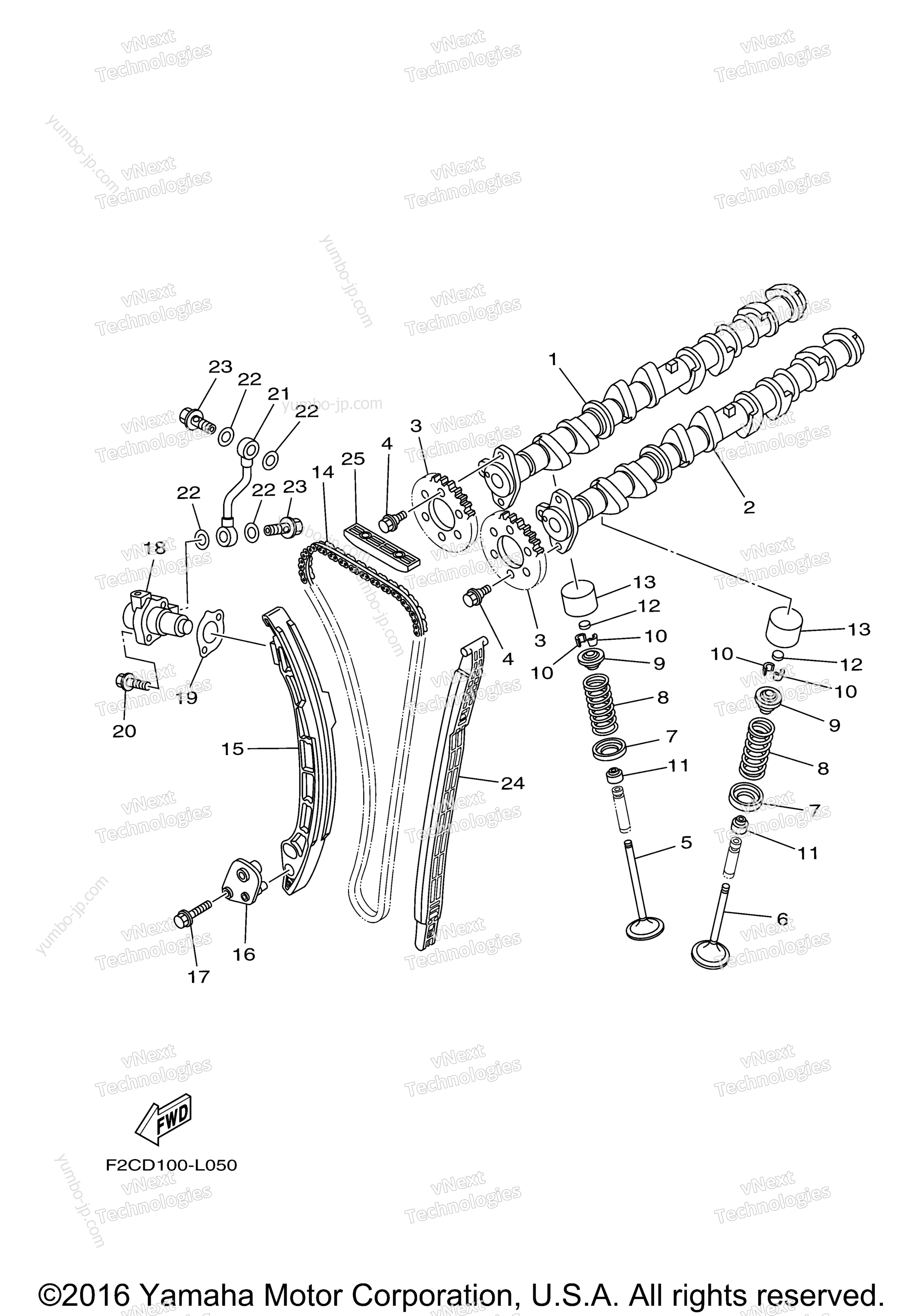 VALVE для гидроциклов YAMAHA GP1800 (GP1800S) 2017 г.