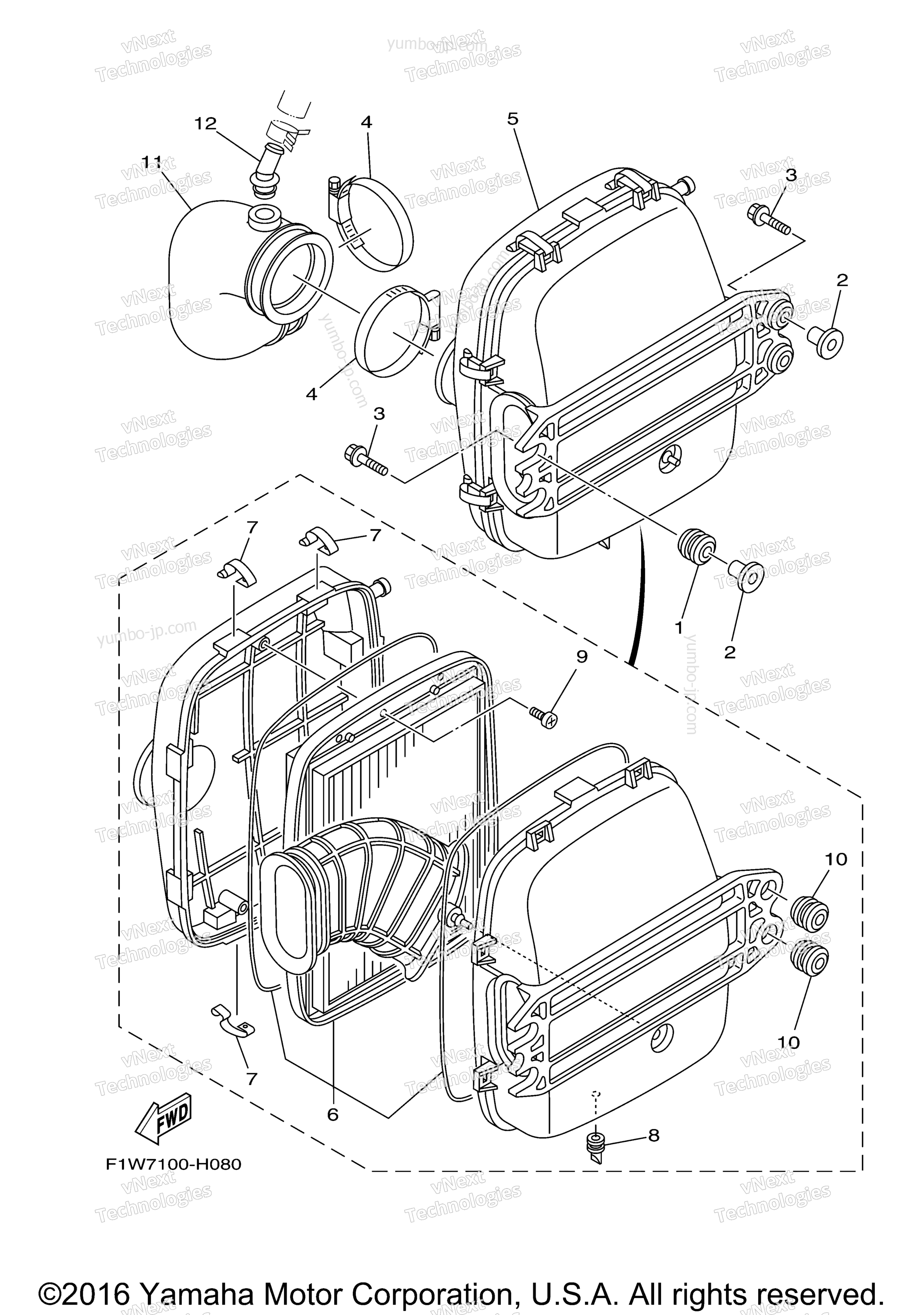 Intake 3 для гидроциклов YAMAHA GP1800 (GP1800S) 2017 г.