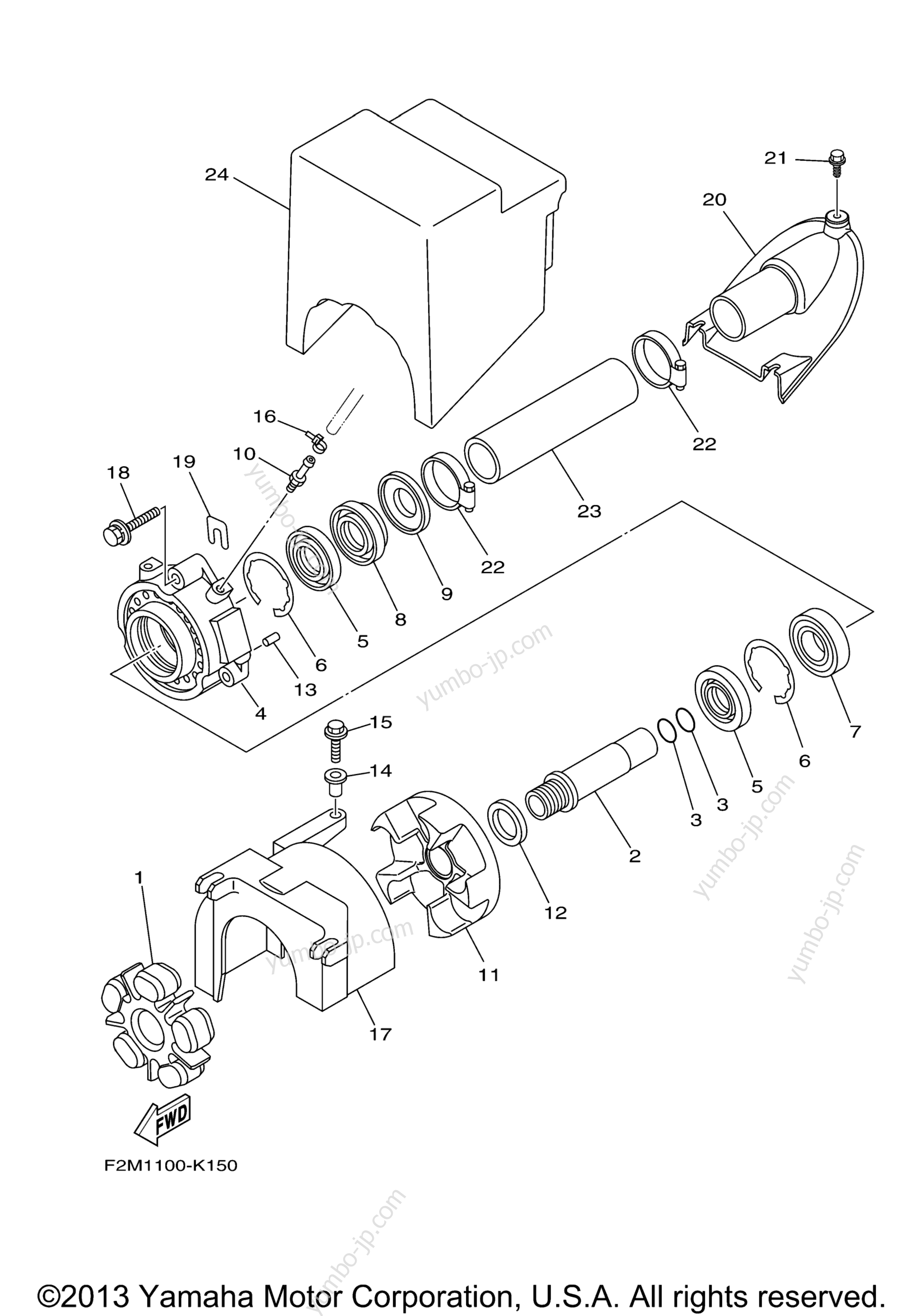 Jet Unit 2 for watercrafts YAMAHA VXS (VX1800K) 2011 year