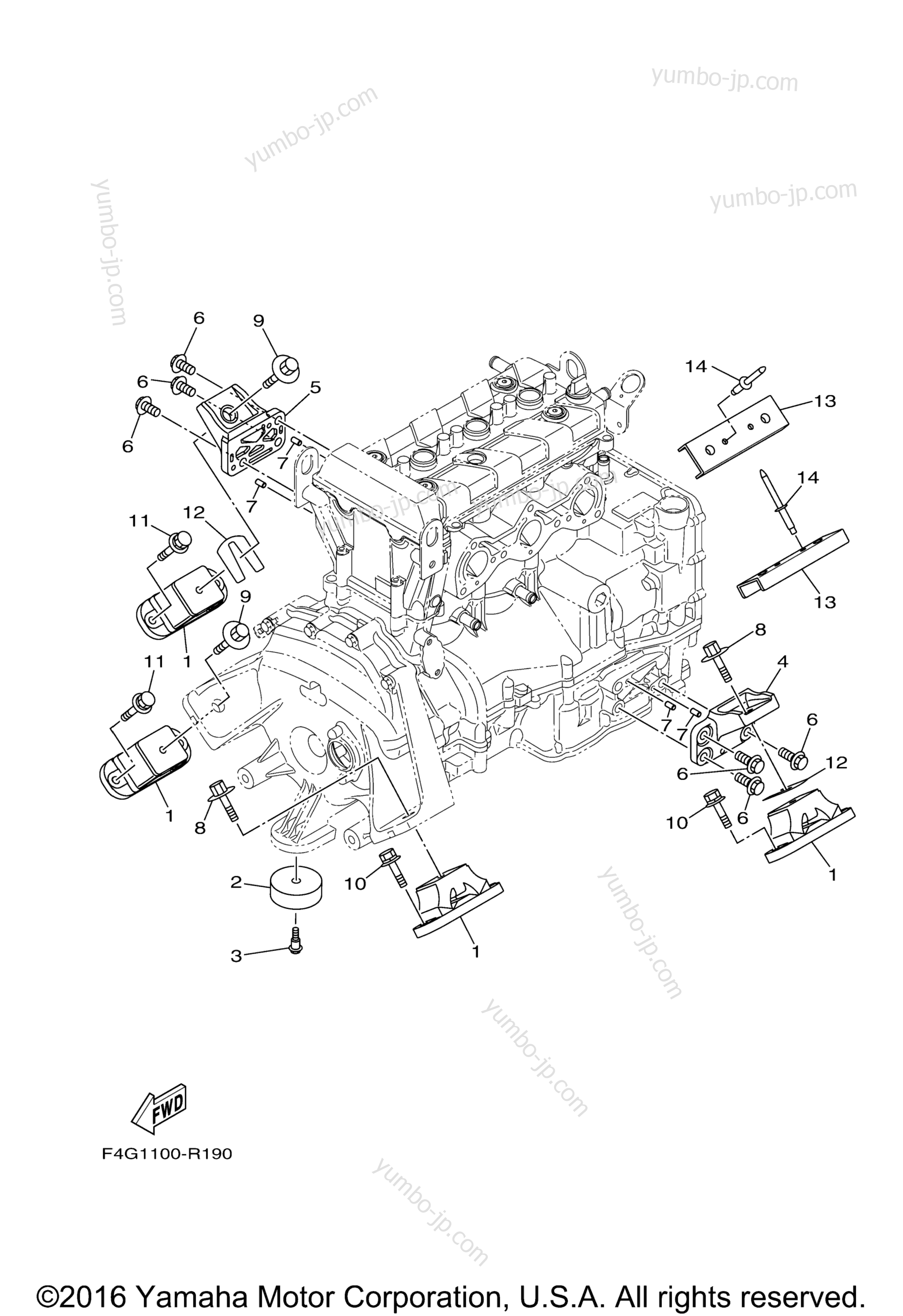 ENGINE MOUNT для гидроциклов YAMAHA VX LIMITED (VX1050FR) 2016 г.