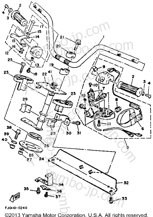 Steering 1 для гидроциклов YAMAHA WAVE RUNNER III (WRA650RA) 1993 г.