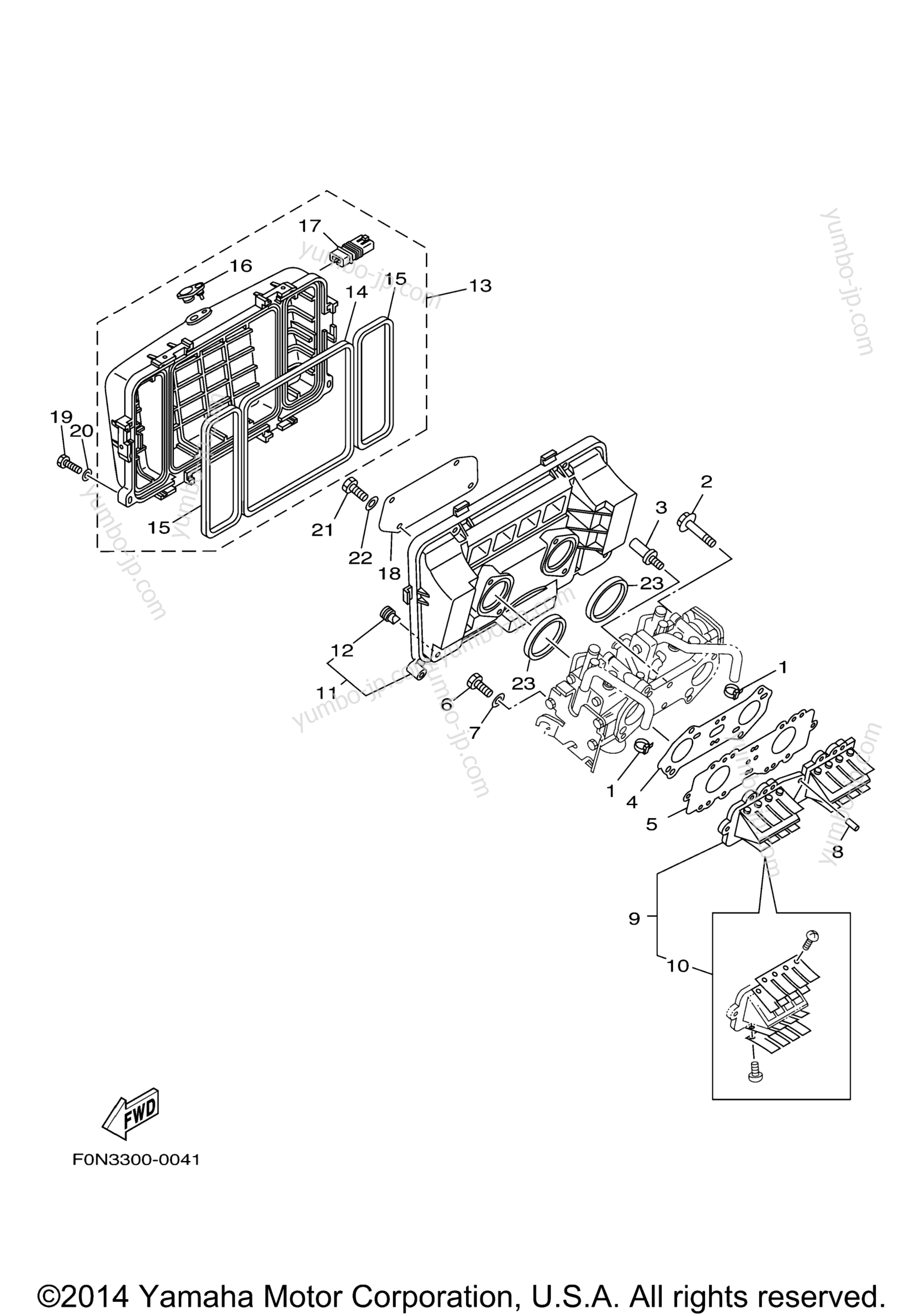 Intake для гидроциклов YAMAHA XLT800 (XA800AB) 2003 г.