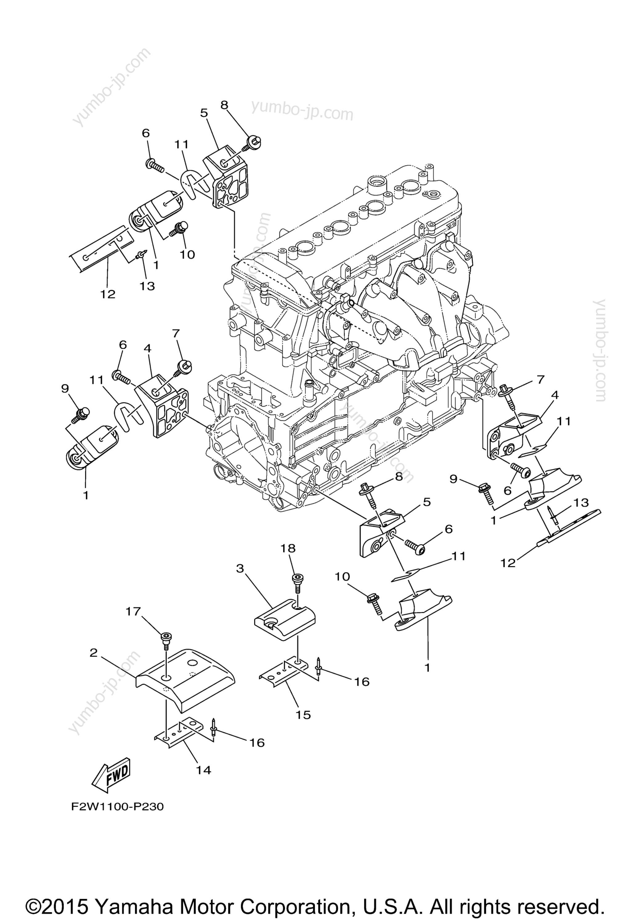ENGINE MOUNT для гидроциклов YAMAHA VXR (VX1800A-P) 2015 г.
